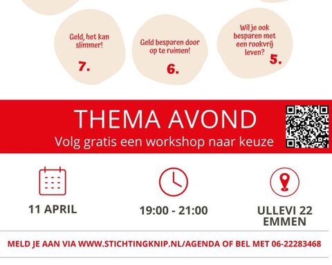 Meedoen aan een workshop van Stichting Knip? De keuze is reuze op 11 april.